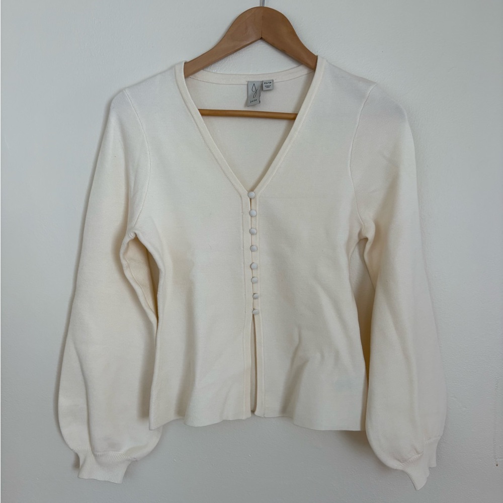 Joie Ivory Button-Up Women's Cardigan